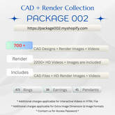 Best Seller Package002 CAD plus Render for E-commerce and Online Jewelry Stores